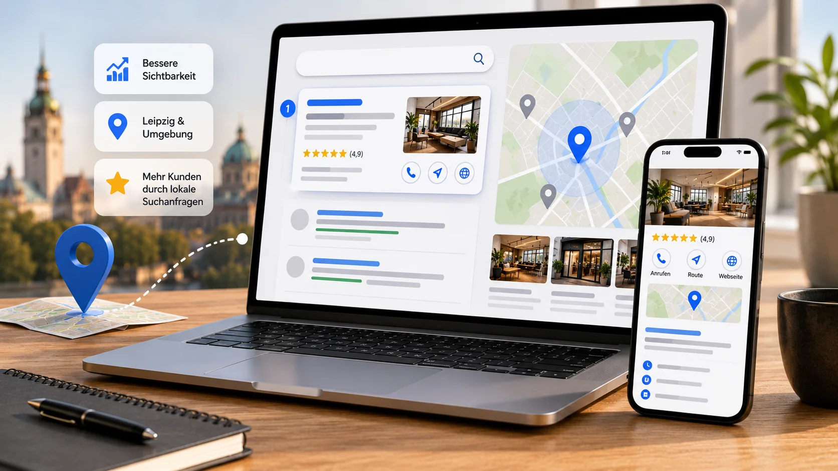 Basis-SEO und Google-Business-Sichtbarkeit für lokale Unternehmen in Deutschland