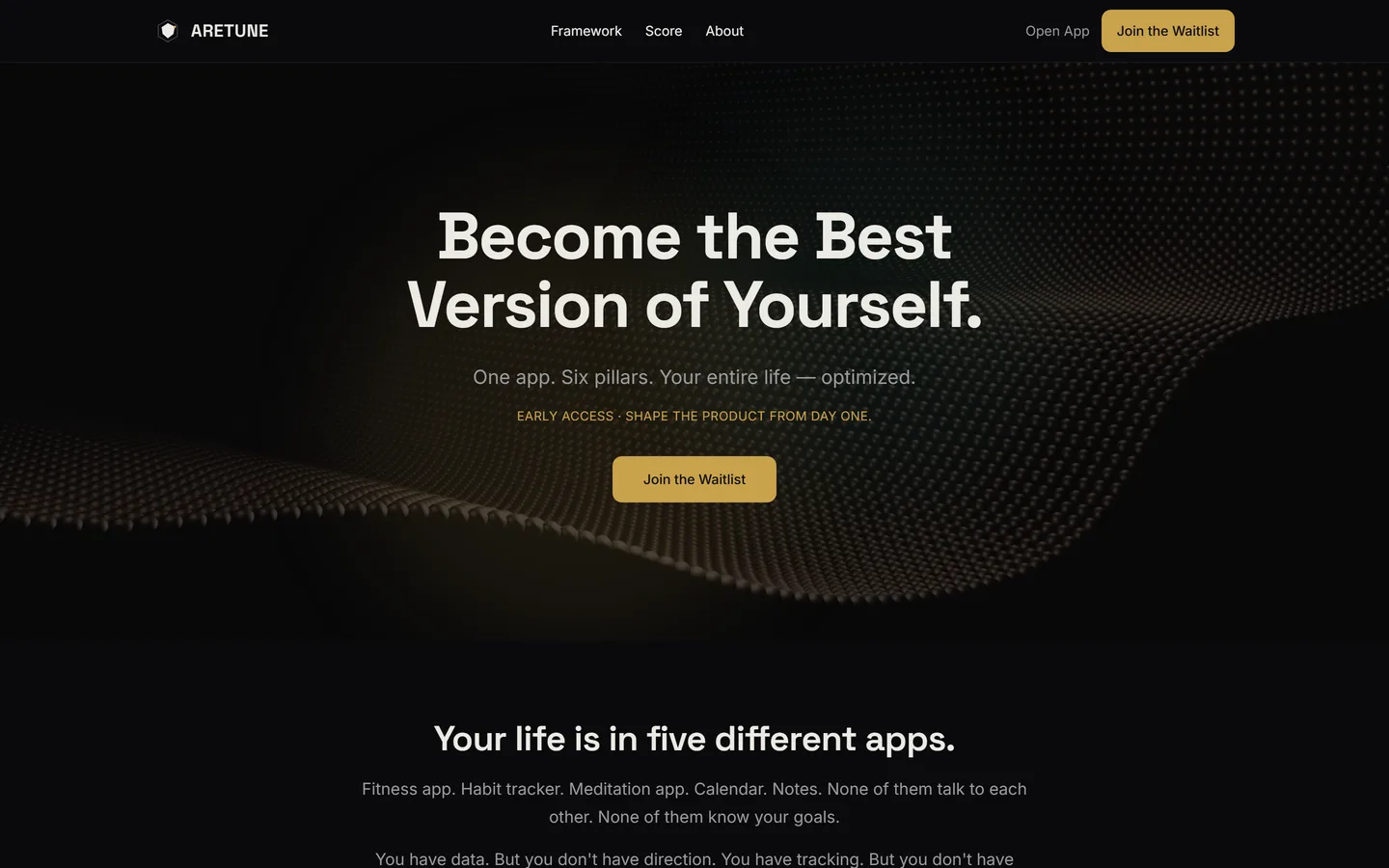 Startseite von aretune.com als digitale Produktreferenz